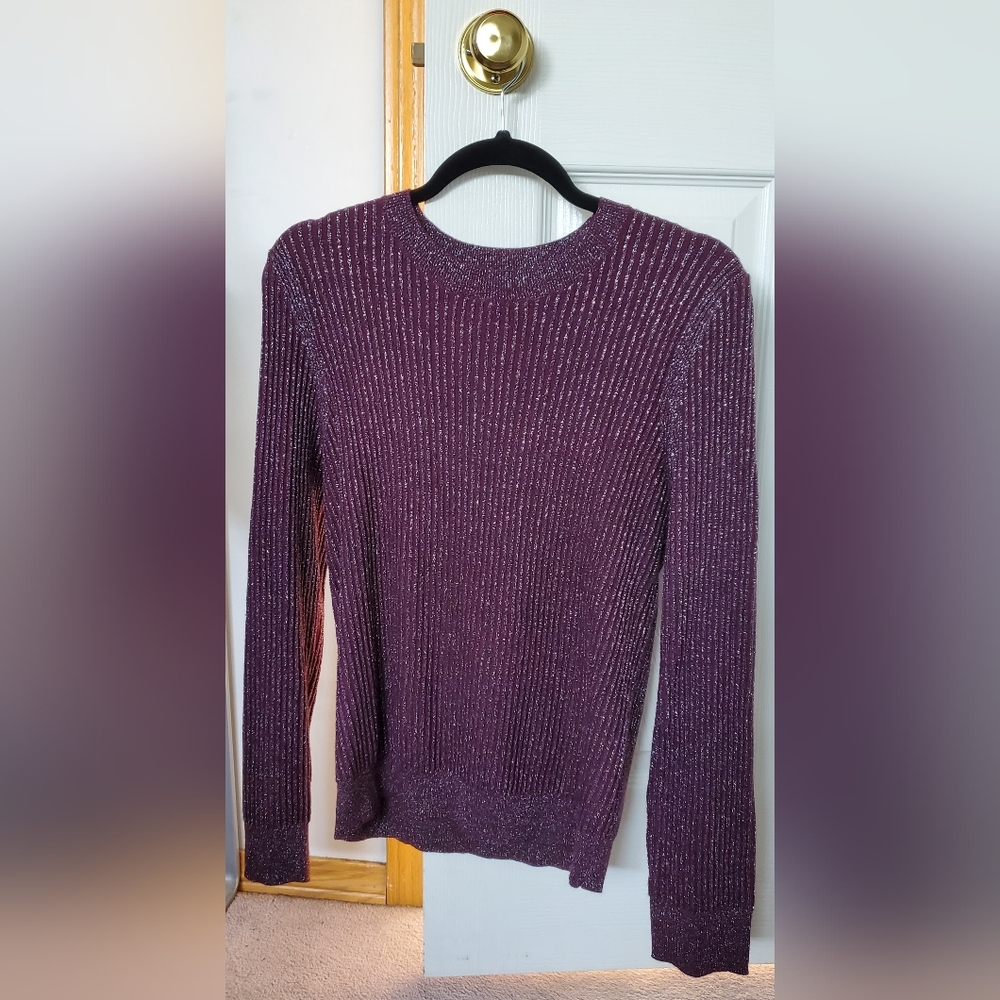 Reitmans Purple Metalic Sweater